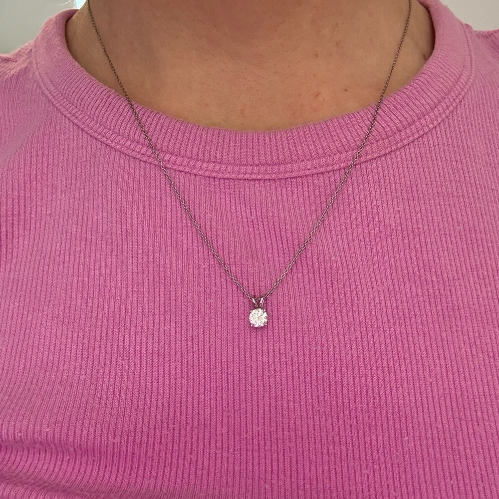 Lab Grown 1/2 ct Diamond Pendant Necklace